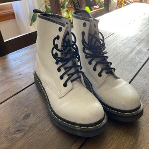 White Dr. Martens boots